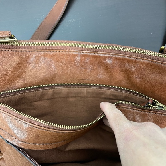 Fossil Cowhide leather Messenger bag - Picture 4 of 8